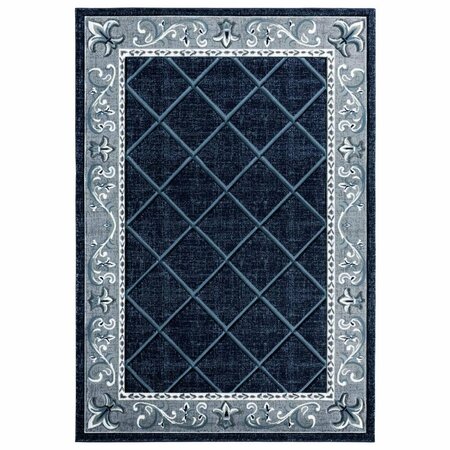 UNITED WEAVERS OF AMERICA 7 ft. 10 in. x 10 ft. 6 in. Bristol Altamont Navy Rectangle Area Rug 2050 10964 912